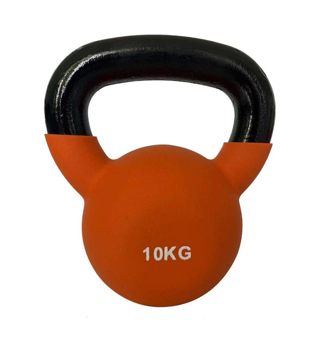 Pesa Rusa Kettlebell Neoprene Blu Fit 10 kg Naranja-1