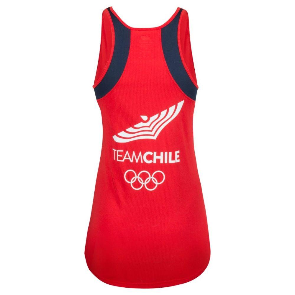 Polera Sin Mangas Running Mujer New Balance Team Chile Roja-2