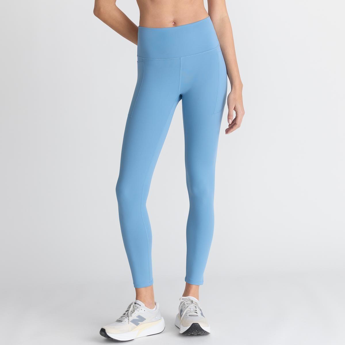 Calzas Mujer New Balance Harmony Pocket High Rise Celeste-3