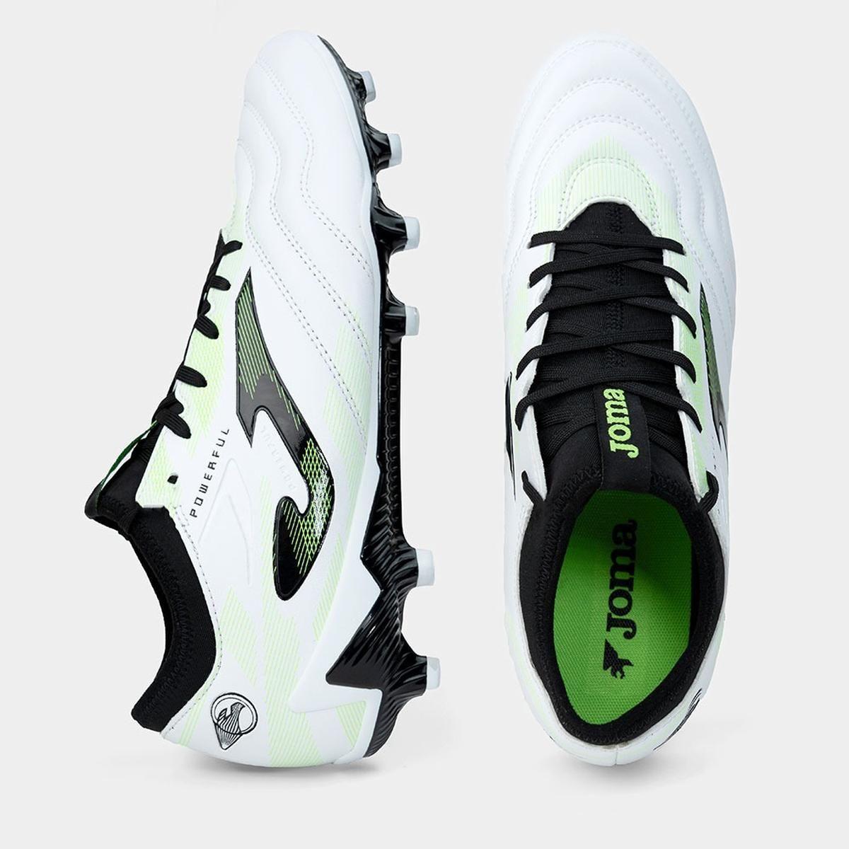 Zapatos Fútbol Hombre Joma Powerful FG Blanca-2