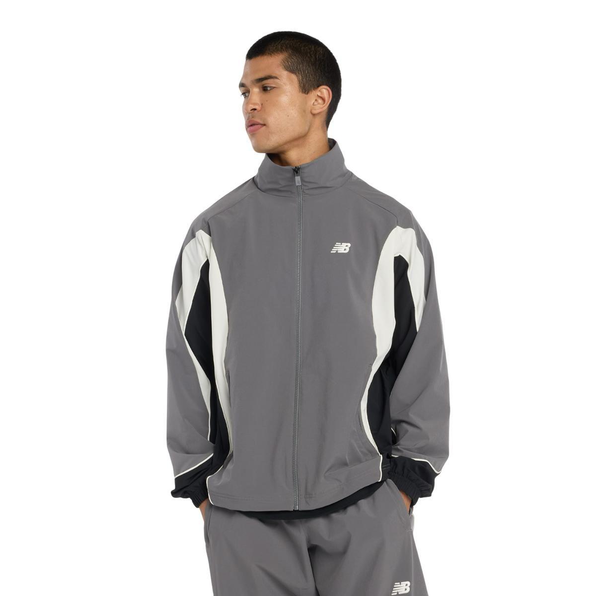 Chaqueta Lifestyle Hombre New Balance In Game Woven Gris-0