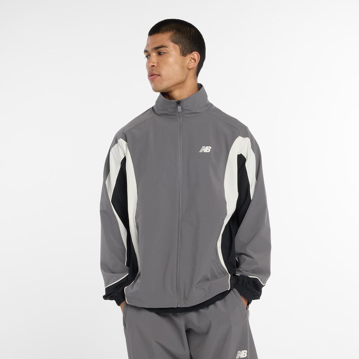 Chaqueta Lifestyle Hombre New Balance In Game Woven Gris-6