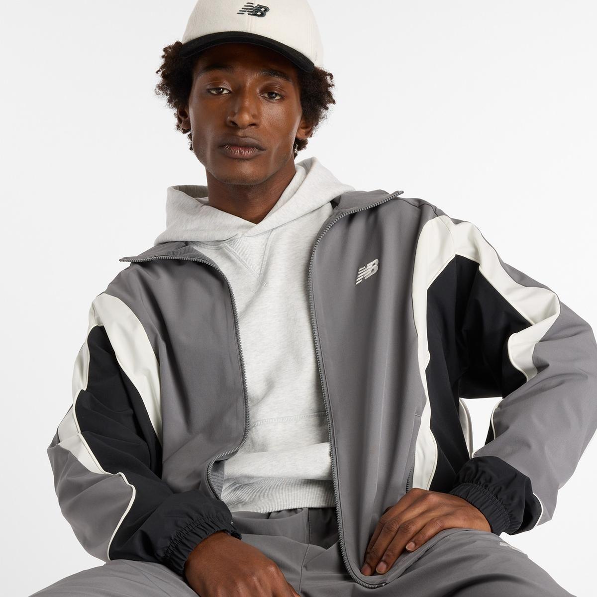 Chaqueta Lifestyle Hombre New Balance In Game Woven Gris-7