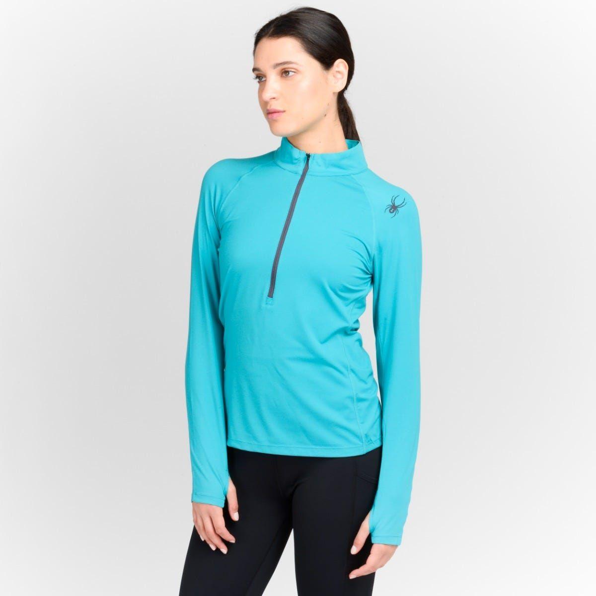 Polerón Entrenamiento Mujer Spyder Andes Turquesa-1