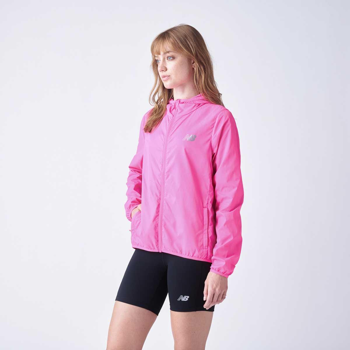Cortavientos Running Mujer New Balance Hooded Rosada-2