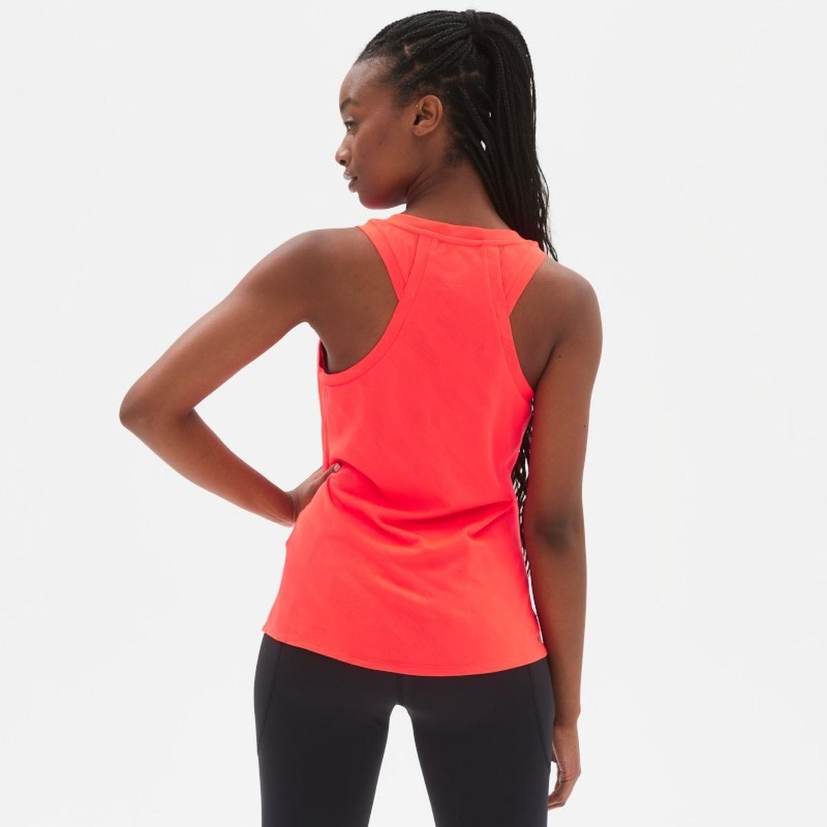 Polera Running Mujer New Balance Speed Jacquard Naranja-3