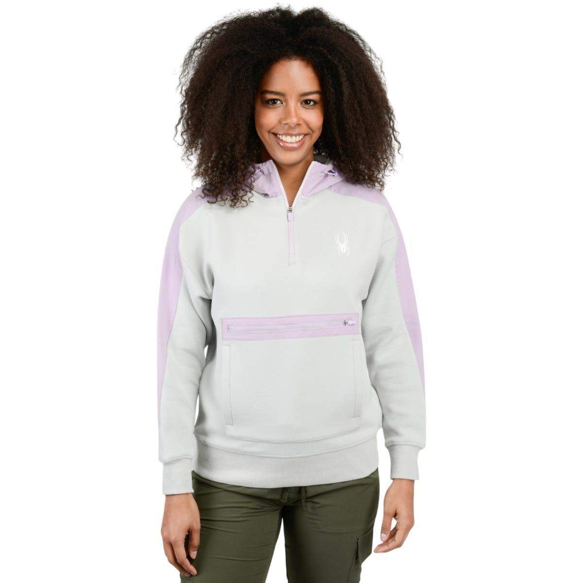 Polerón Entrenamiento Mujer Spyder Hoodie Sport Gris-0