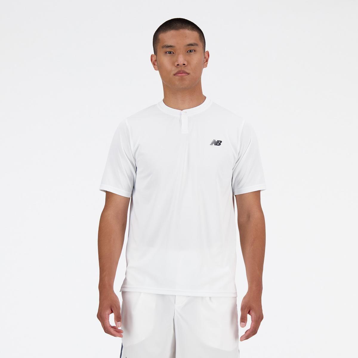 Polera Tenis Hombre New Balance Tournament Blanca-0