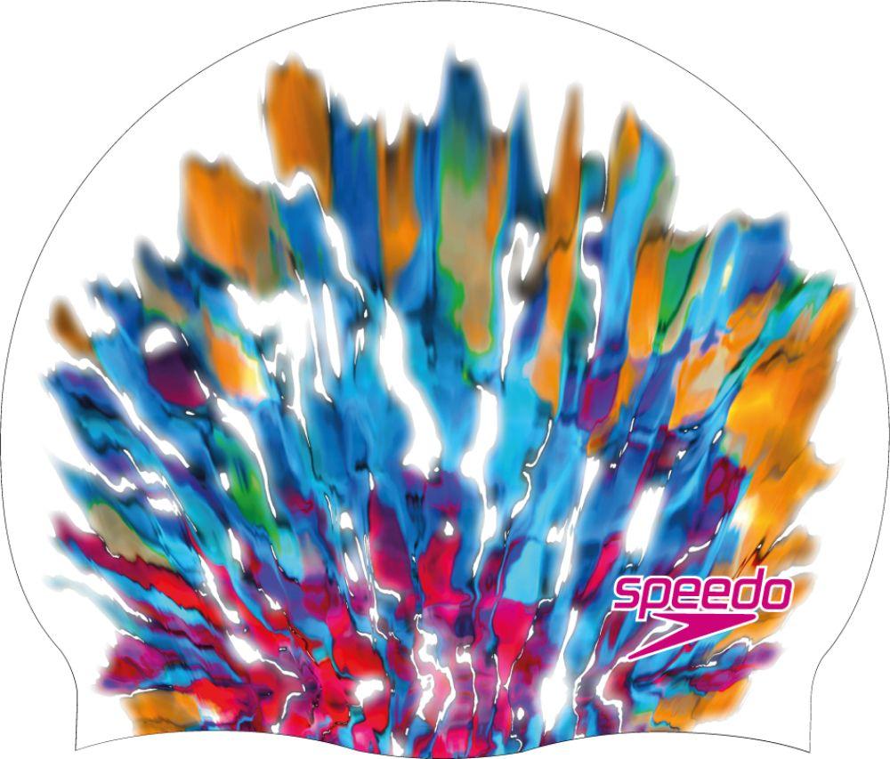 Gorro Natación Speedo Digital Printed Cap Blanco-0