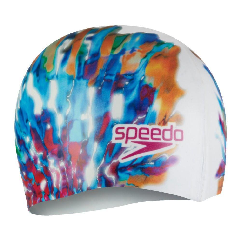 Gorro Natación Speedo Digital Printed Cap Blanco-1