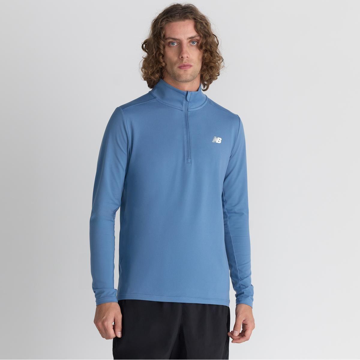 Poleron Hombre New Balance Space Dye 1/4 Celeste-3