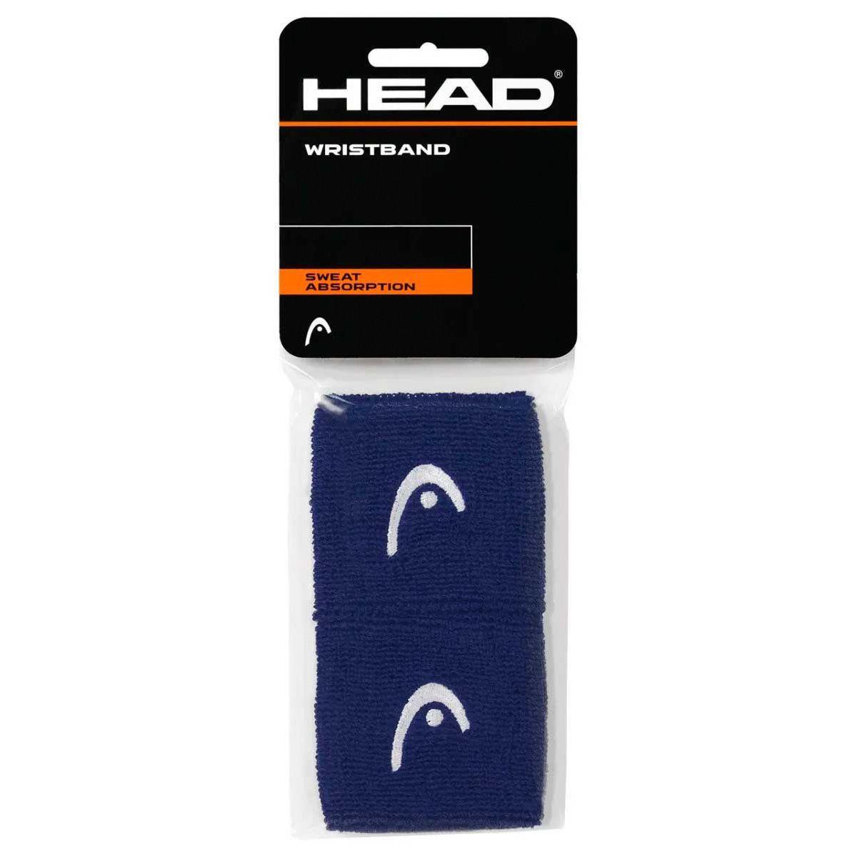 Muñequera Tenis Head Wristband 2.5" Azul Marino-0