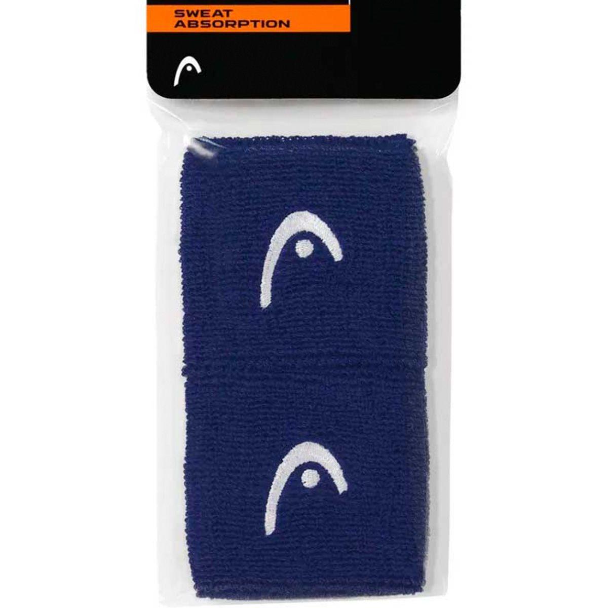 Muñequera Tenis Head Wristband 2.5" Azul Marino-1