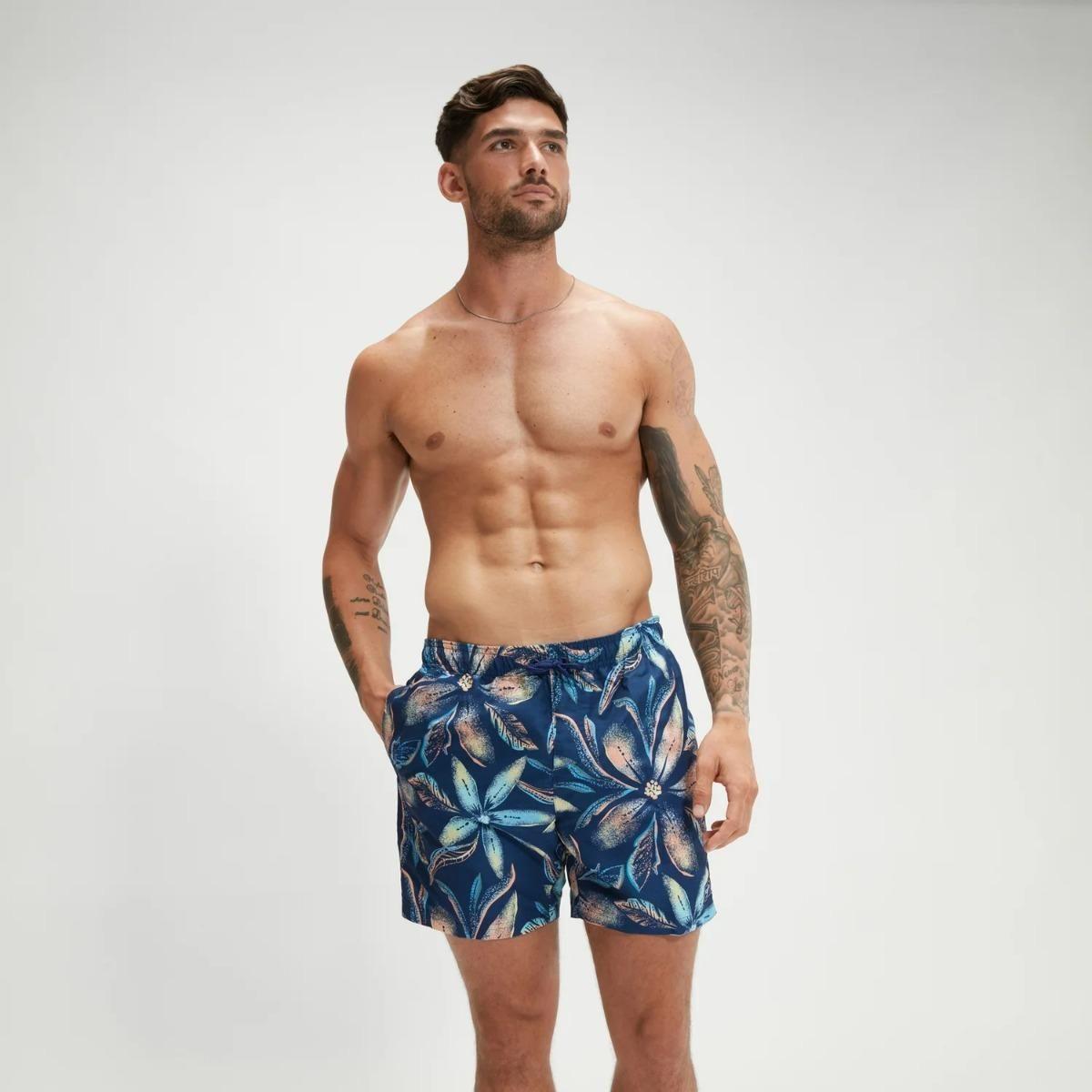 Traje de Baño Natación Hombre Speedo Digital Printed Azul-2