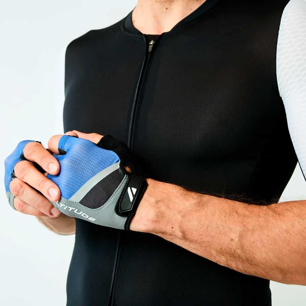Guante ciclismo Hombre Altitude MTB Short finger Azul-4