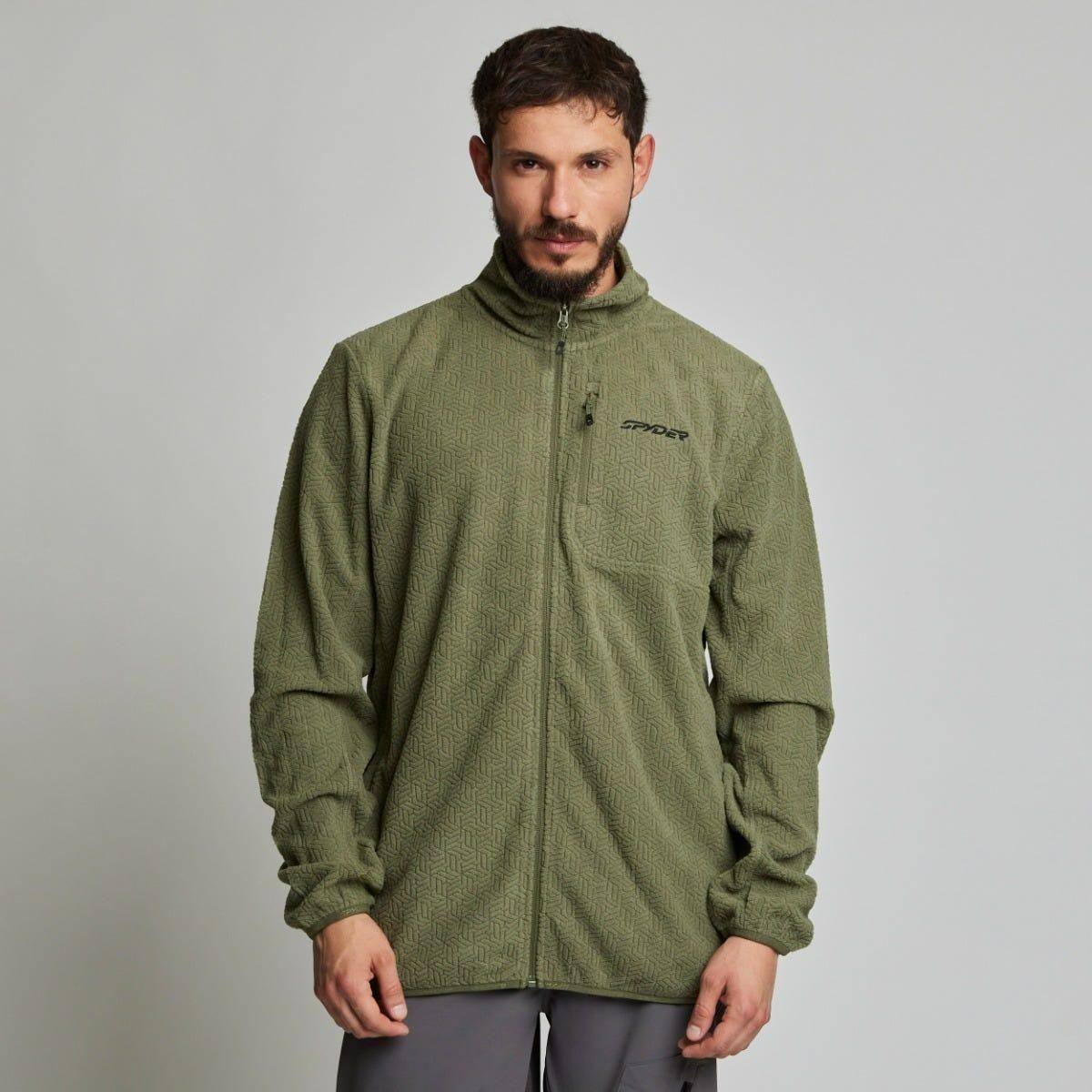 Polerón Polar Outdoor Hombre Spyder Fleece Full Zip Verde-3