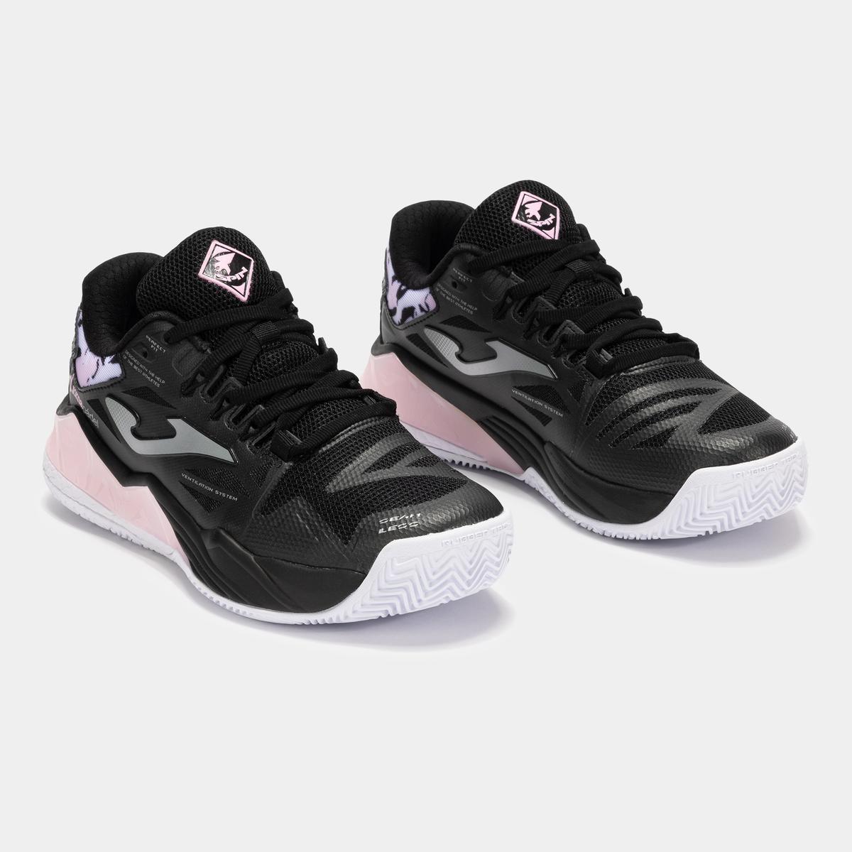 Zapatillas Pádel Mujer Joma Spin Negra-1