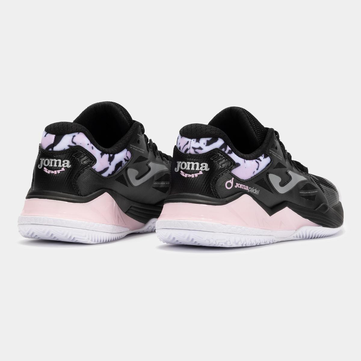 Zapatillas Pádel Mujer Joma Spin Negra-2