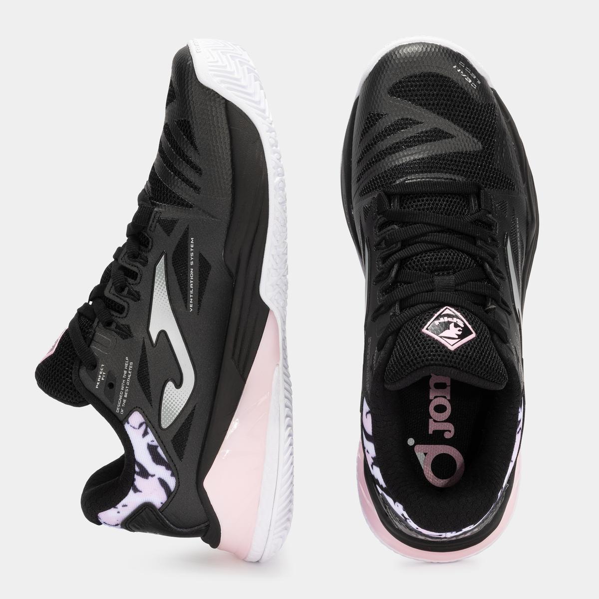 Zapatillas Pádel Mujer Joma Spin Negra-3