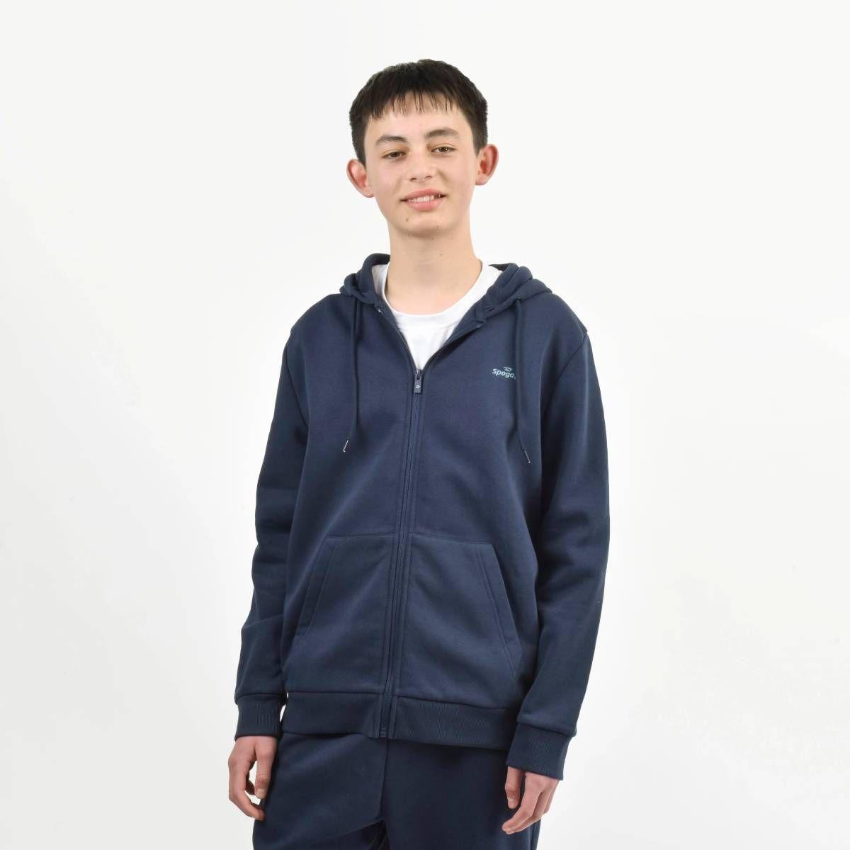 Polerón Escolar Niños Spoga Full Zip Azul-0