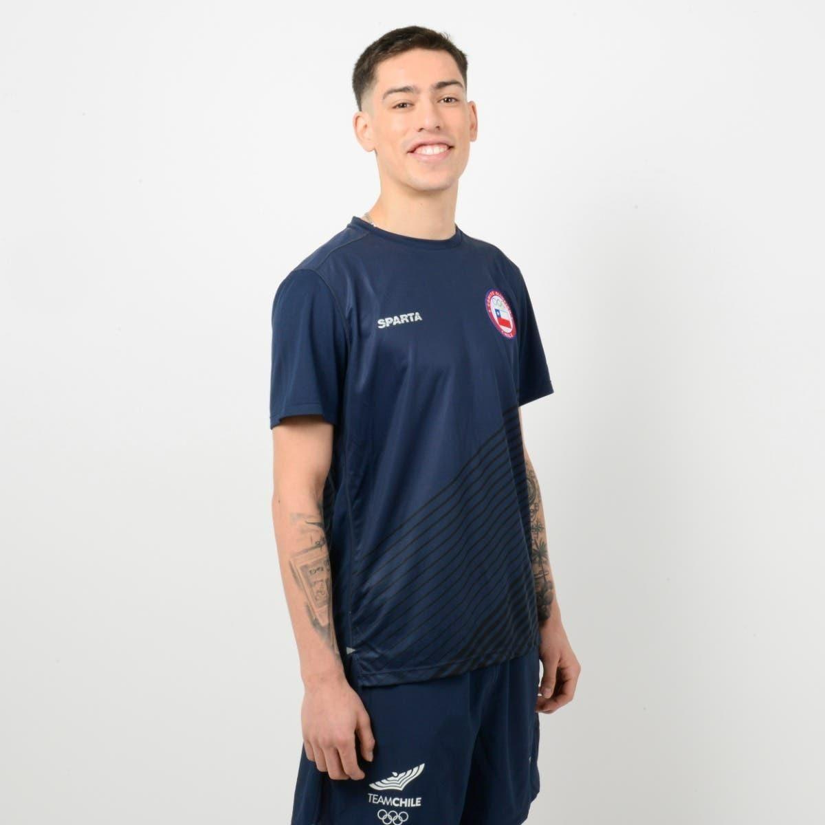 Polera Running Hombre Sparta Team Chile Azul-1