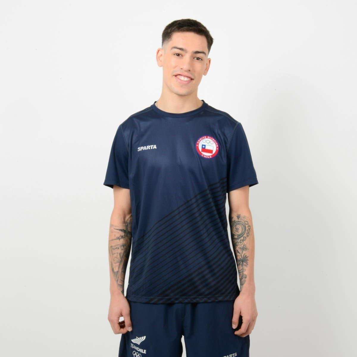 Polera Running Hombre Sparta Team Chile Azul-3