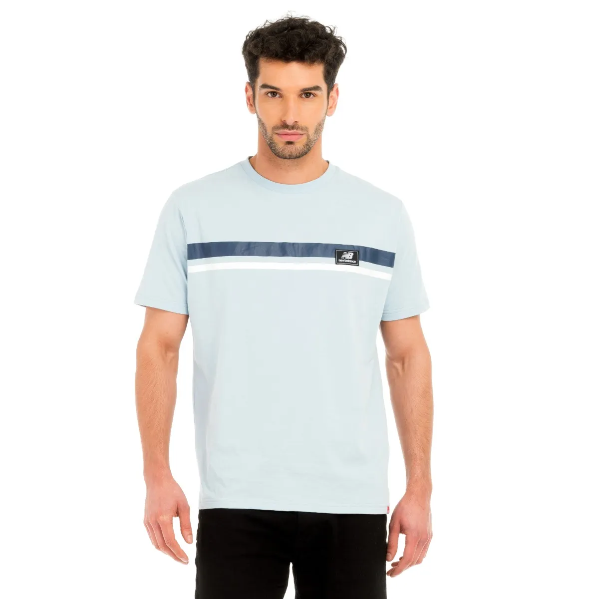 Polera Hombre New Balance MTL2207LAY Celeste-0
