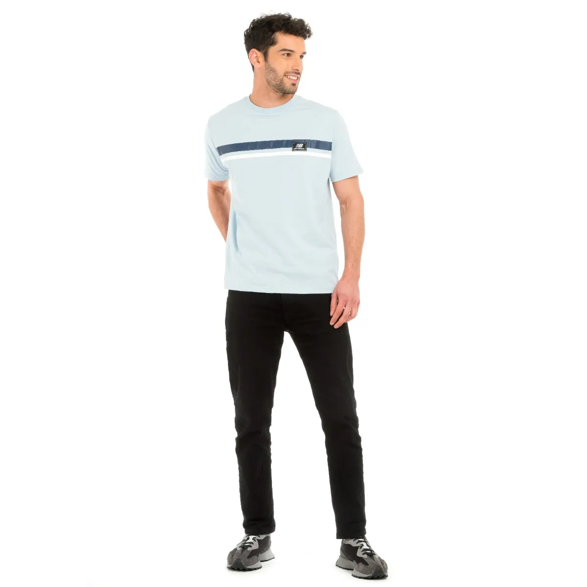 Polera Hombre New Balance MTL2207LAY Celeste-1