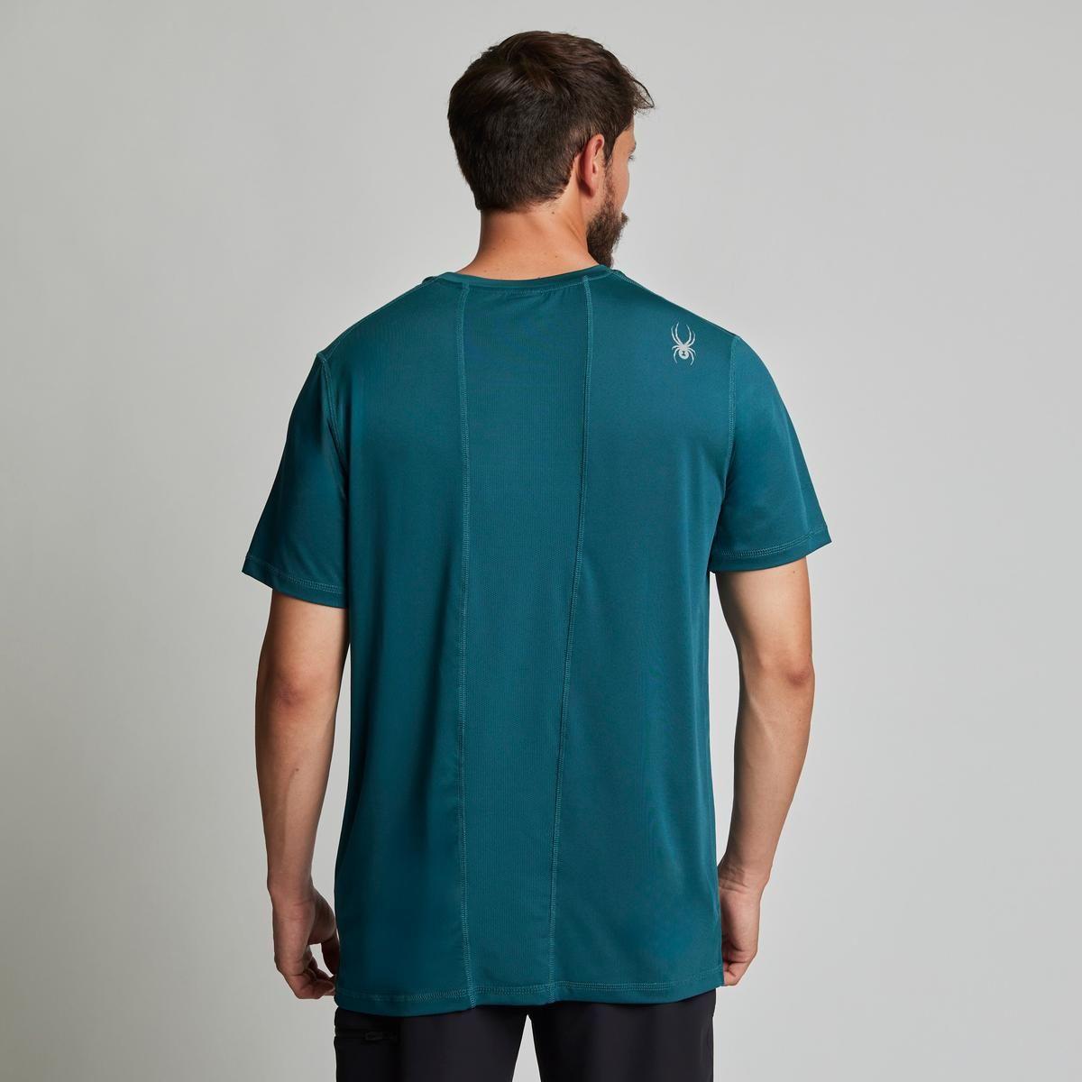 Polera Entrenamiento Hombre Spyder Azul-3