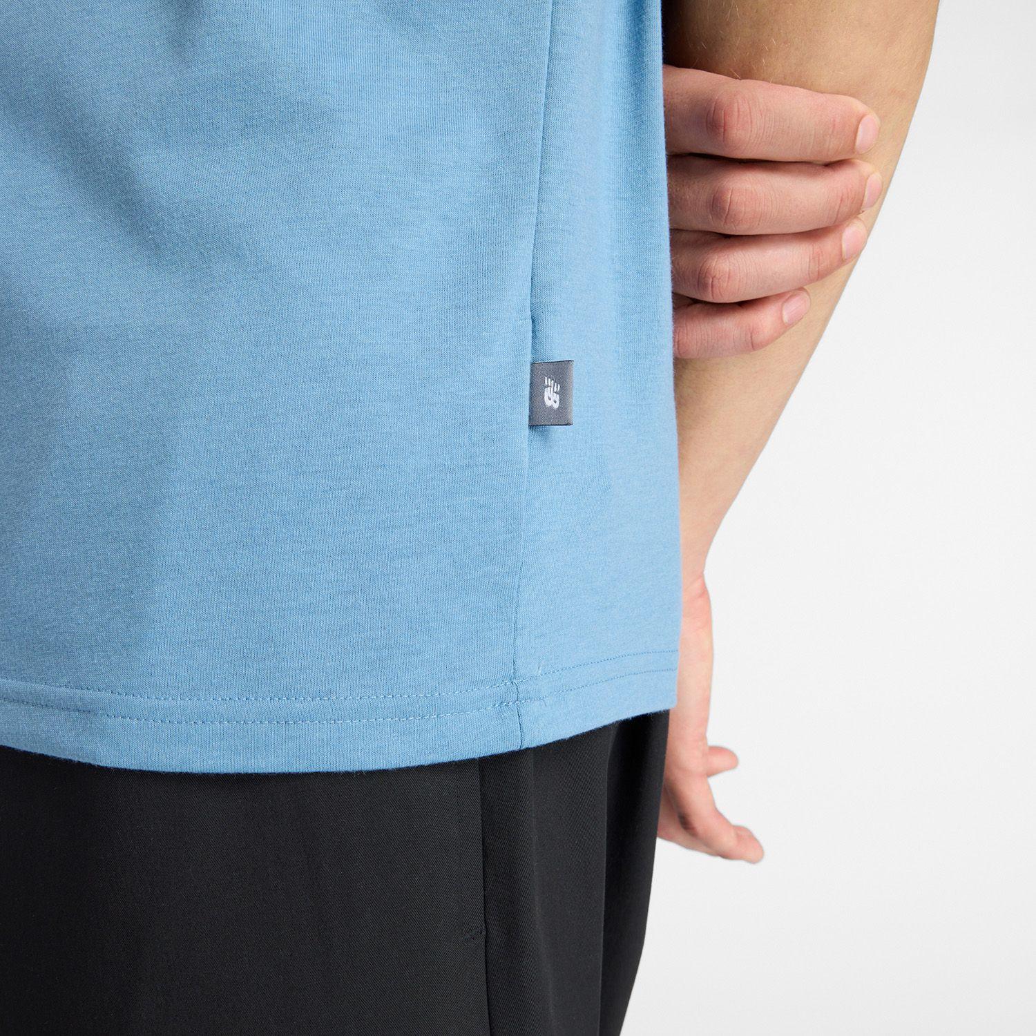 Polera Lifestyle Hombre New Balance Athletics Celeste-5