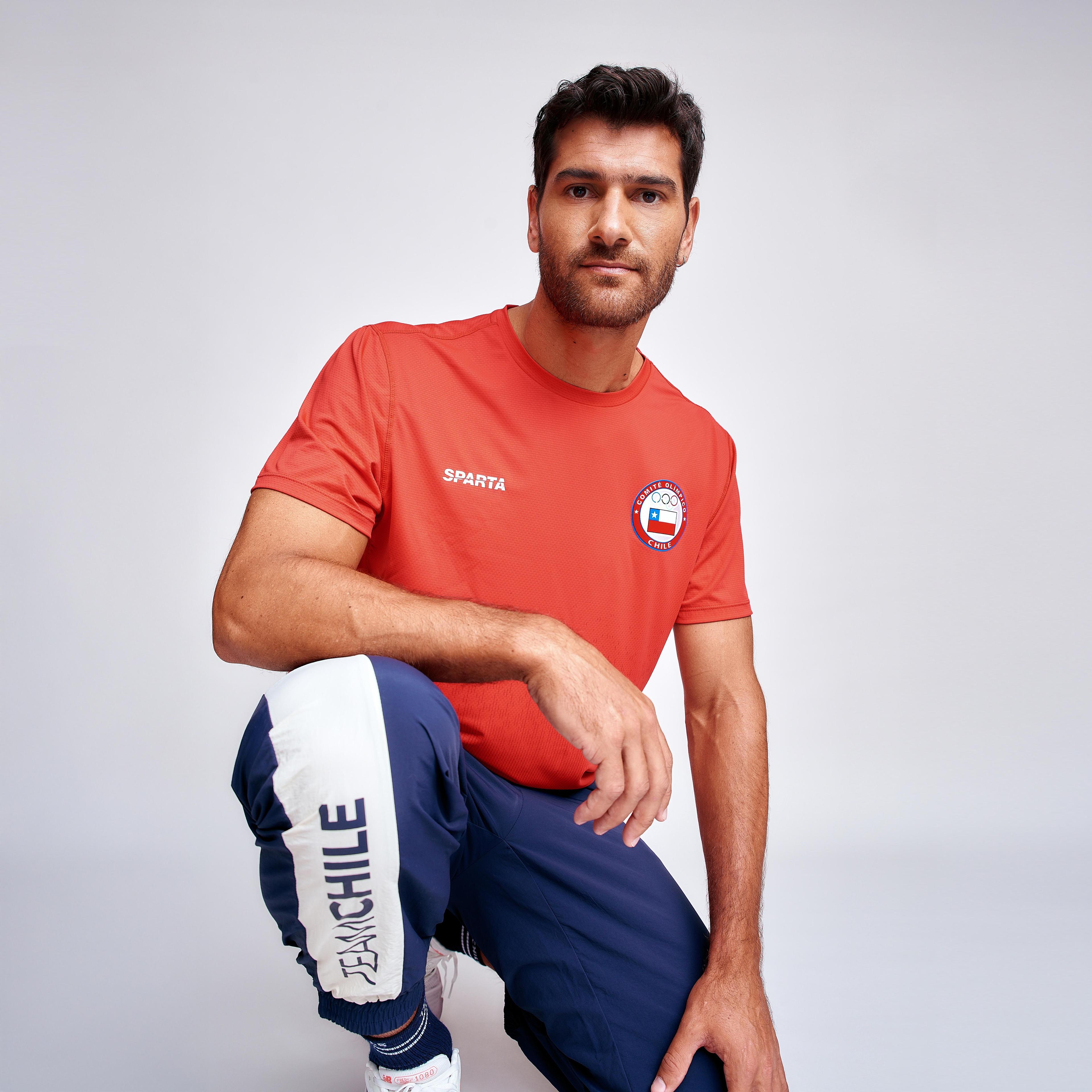 Polera Entrenamiento Hombre Sparta Team Chile Roja-3