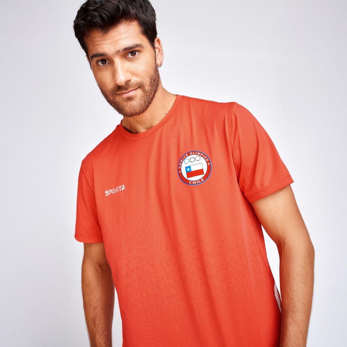 Polera Entrenamiento Hombre Sparta Team Chile Roja-0