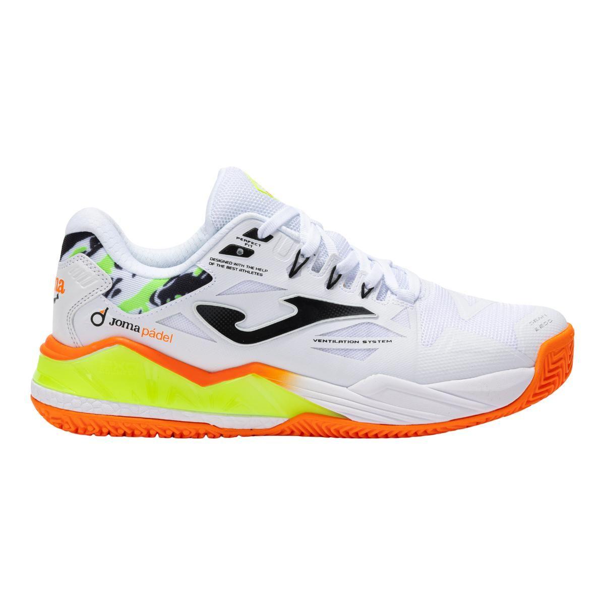 Zapatillas Pádel Hombre Joma Slam Blanca/Naranjo-0