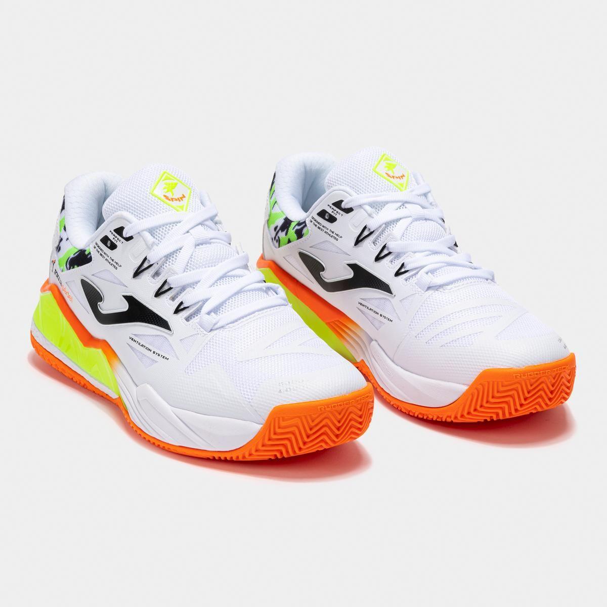 Zapatillas Pádel Hombre Joma Slam Blanca/Naranjo-1