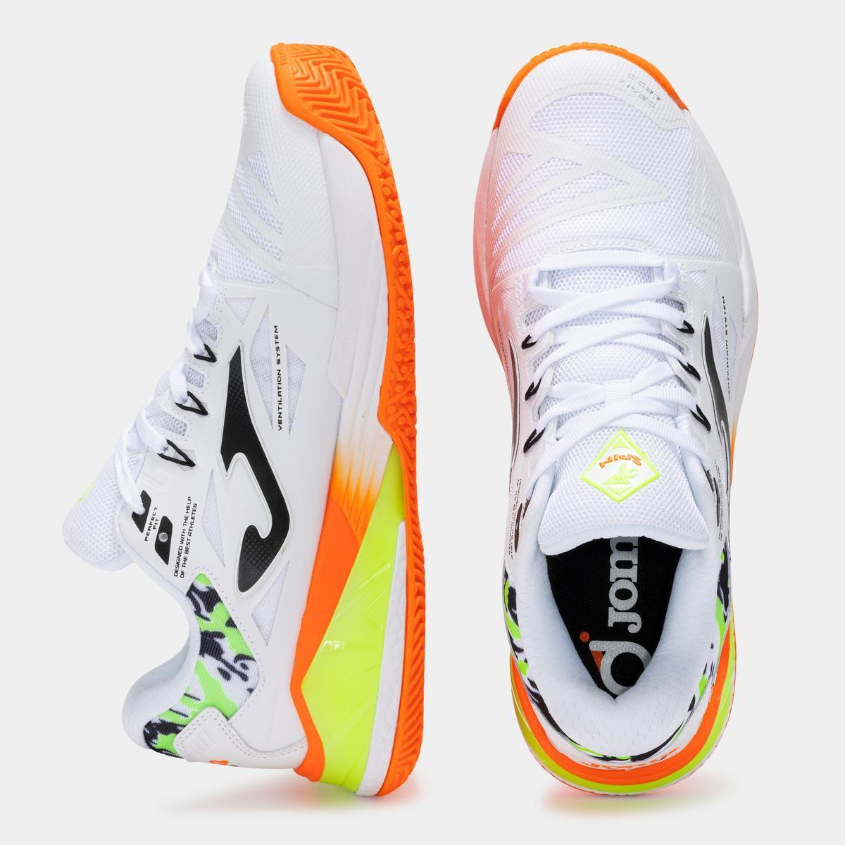 Zapatillas Pádel Hombre Joma Slam Blanca/Naranjo-3