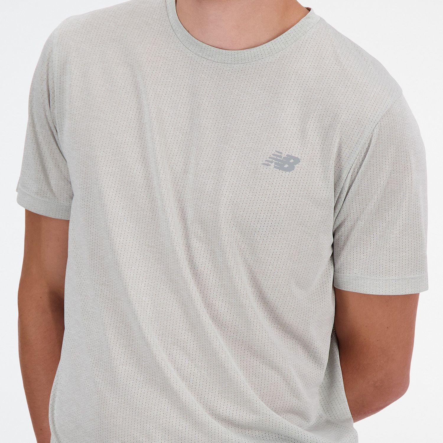 Polera Running Hombre New Balance Athletics T-shirt Gris-2