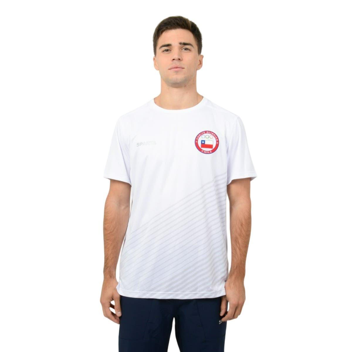 Polera Running Hombre Sparta Team Chile Blanca-0