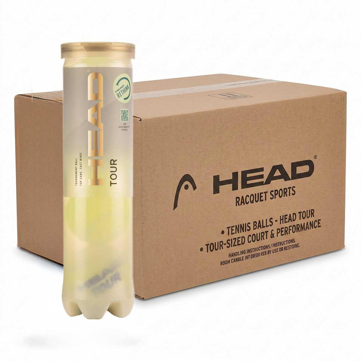Caja 18 Tarros de Pelotas Tenis Head Head Tour 4B-0