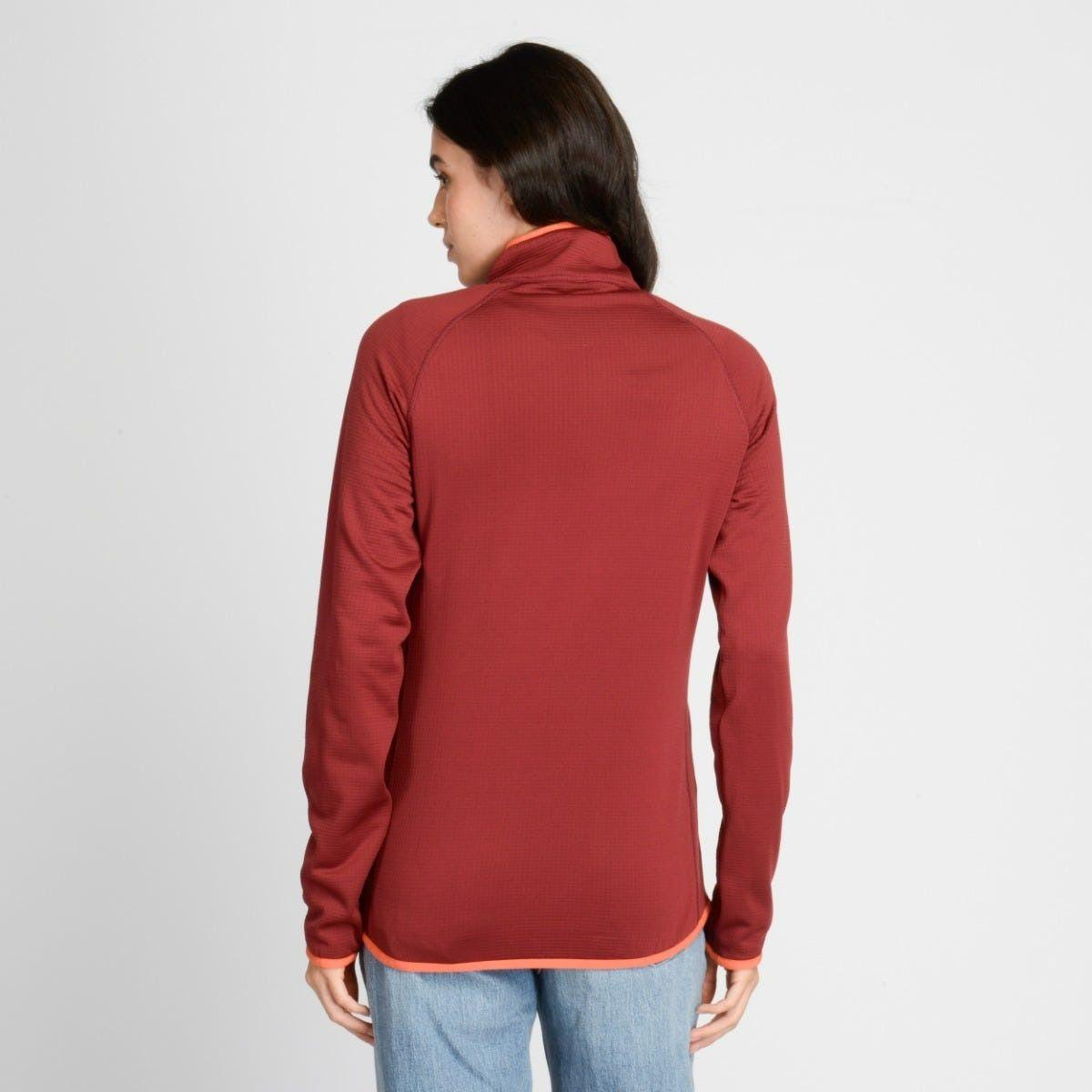 Polerón Entrenamiento Mujer Spyder Quarter Zip Burdeo-2