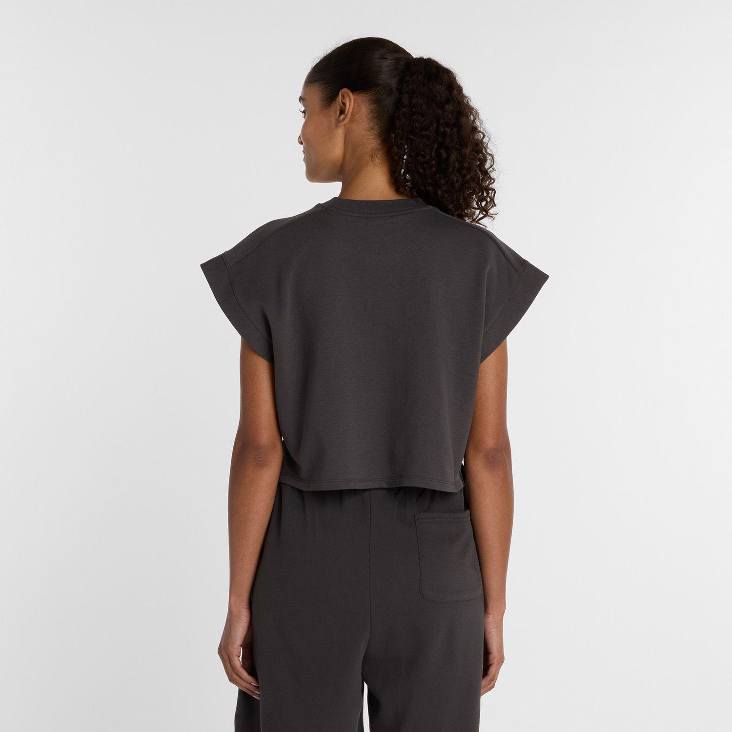 Polera Lifestyle Mujer New Balance Fleece T-Shirt Negra-2