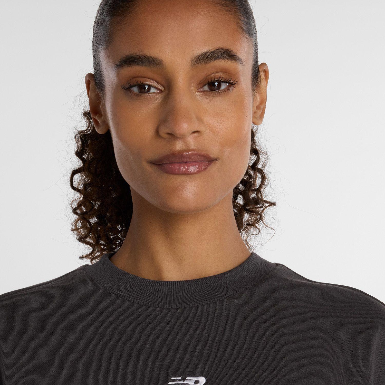 Polera Lifestyle Mujer New Balance Fleece T-Shirt Negra-3