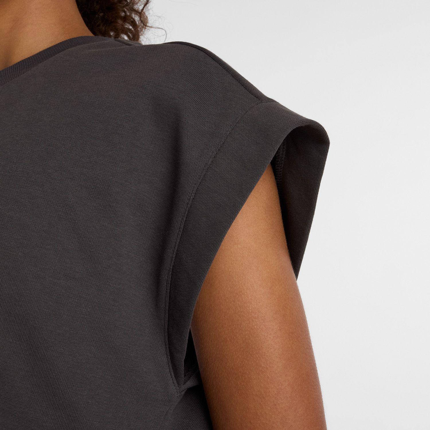 Polera Lifestyle Mujer New Balance Fleece T-Shirt Negra-4