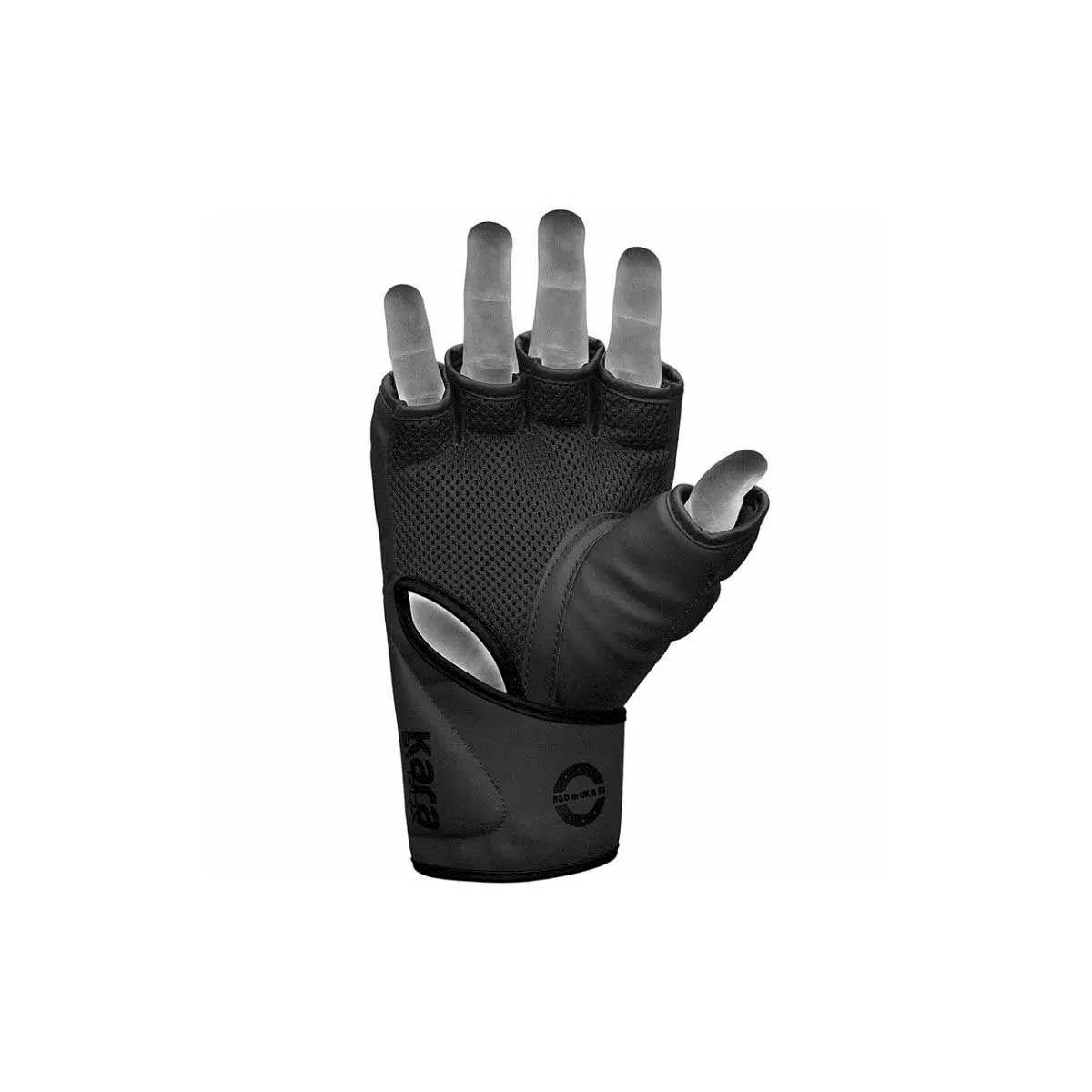 Guantes Boxeo RDX Grappling MMA F6 Kara Negro Full M-3