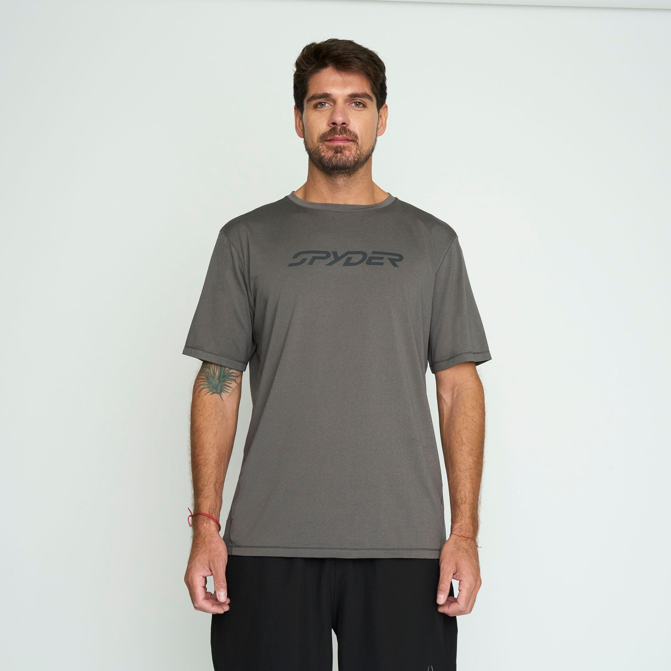 Polera Entrenamiento Hombre Spyder Gris-0