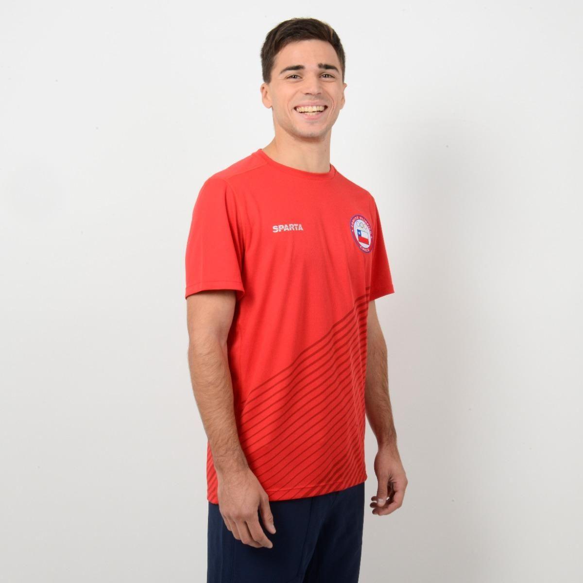 Polera Running Hombre Sparta Team Chile Roja-1