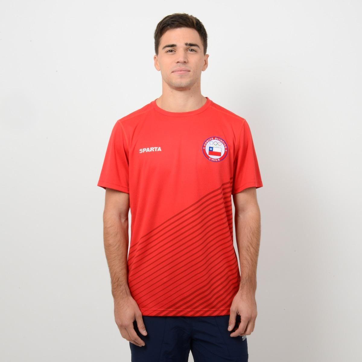 Polera Running Hombre Sparta Team Chile Roja-3