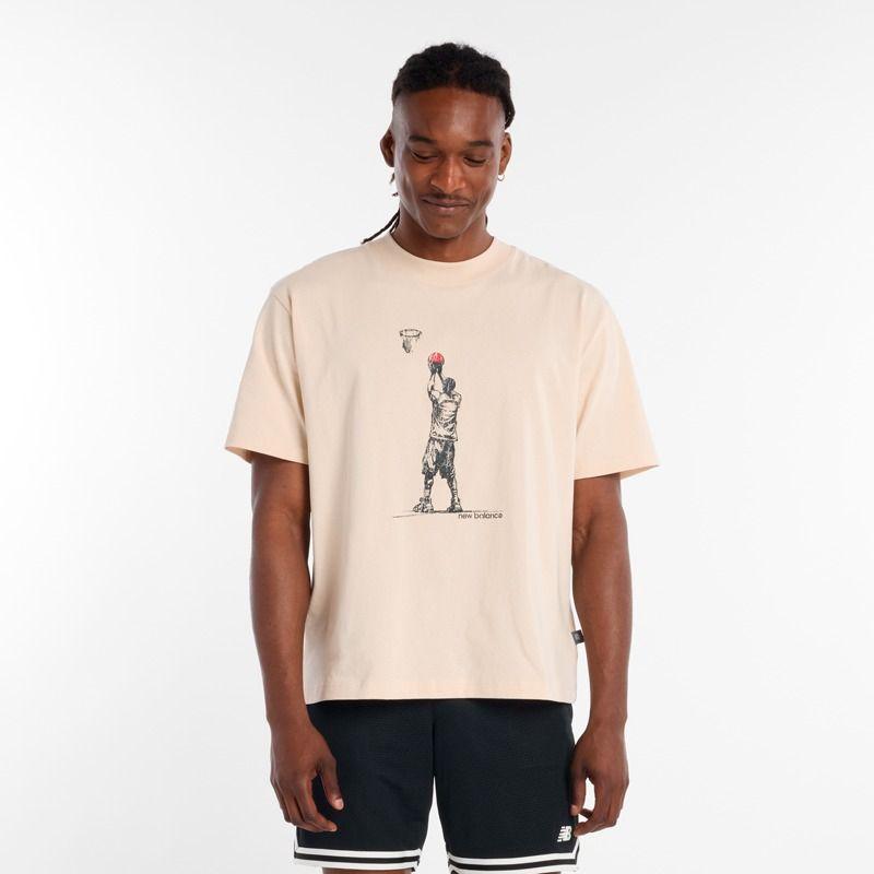 Polera Lifestyle Hombre New Balance Graphic Beige-2