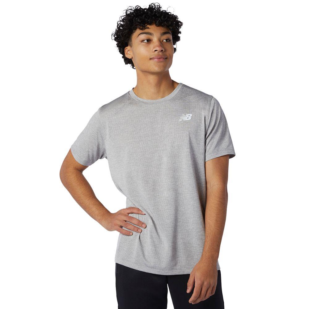 Polera Running Hombre New Balance Tenacity Corsa Gris-0