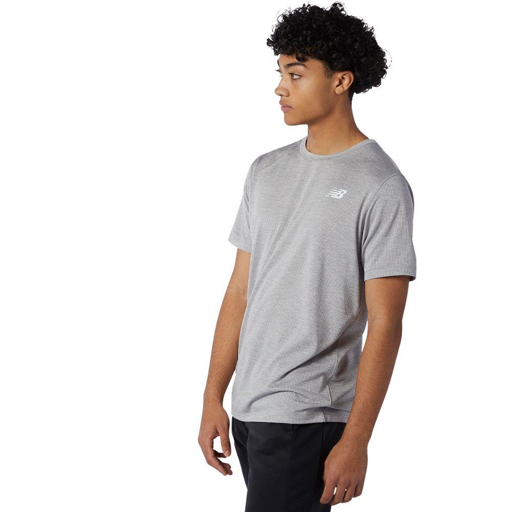 Polera Running Hombre New Balance Tenacity Corsa Gris-1