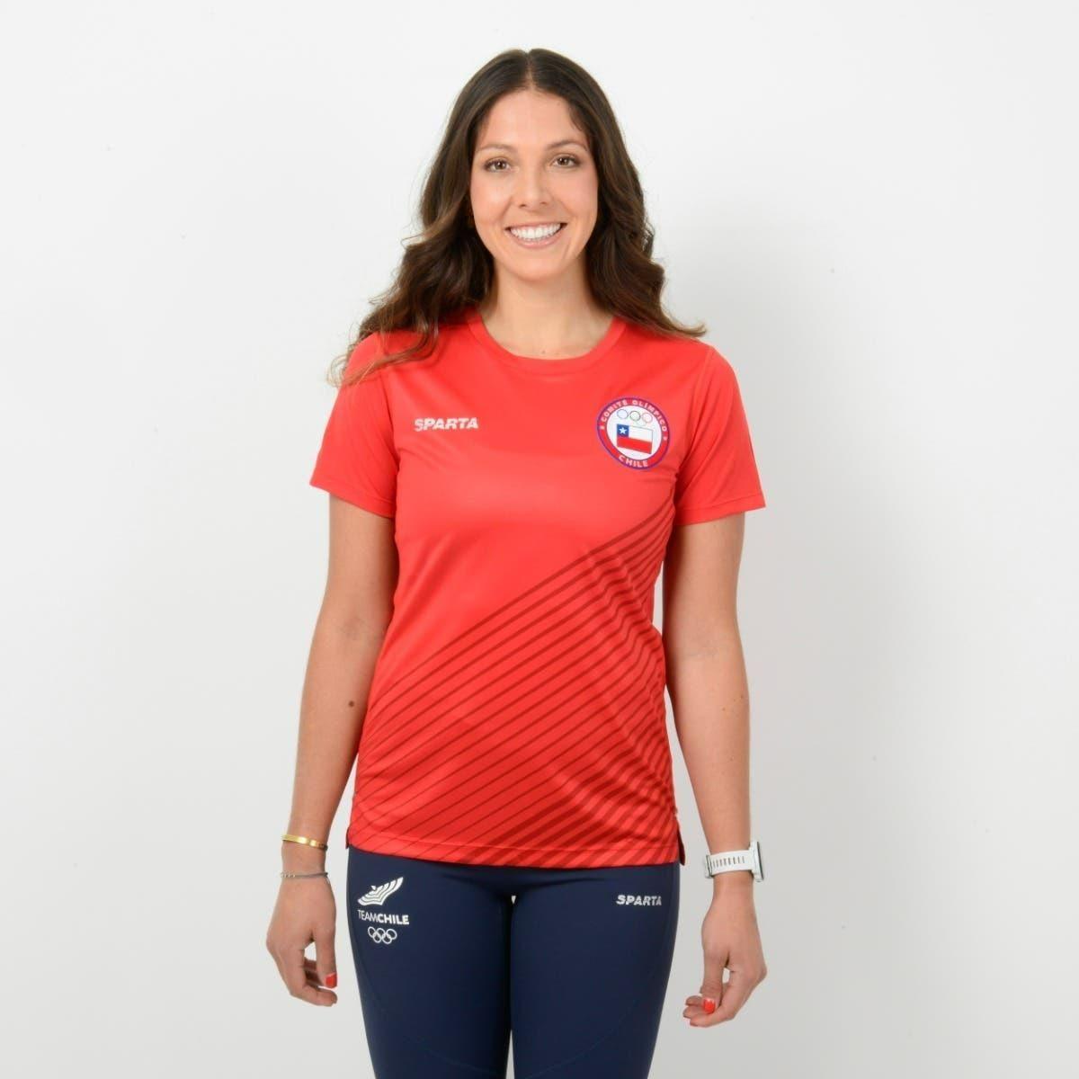 Polera Running Mujer Sparta Team Chile Roja-3
